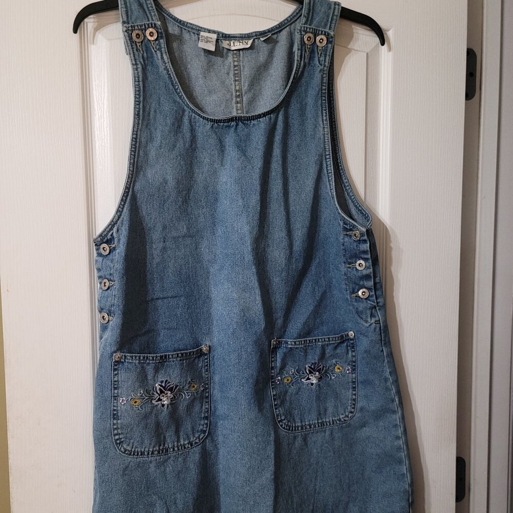 Vintage Y2K JLNY Embroidered Denim Dress